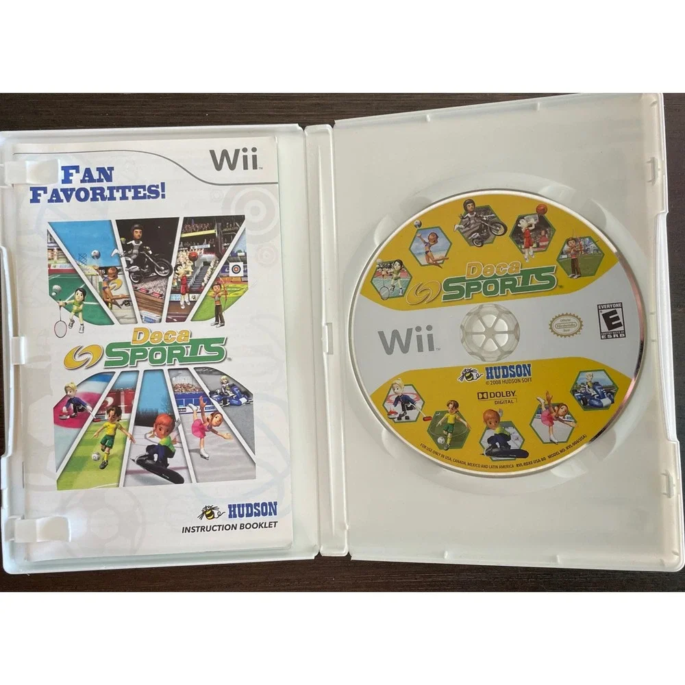 Wii Deca Sports Nintendo 2008 Complete with Manual CIB Fan Favorites Hudson